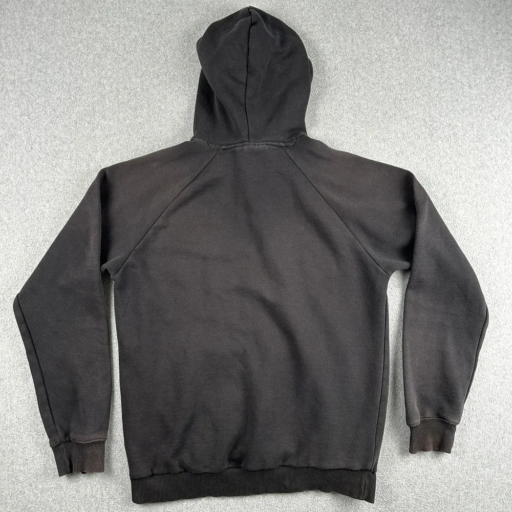 Adidas‎ Hoodie Mens Medium Black Trefoil Logo Pullover Sweatshirt Raglan Sleeve